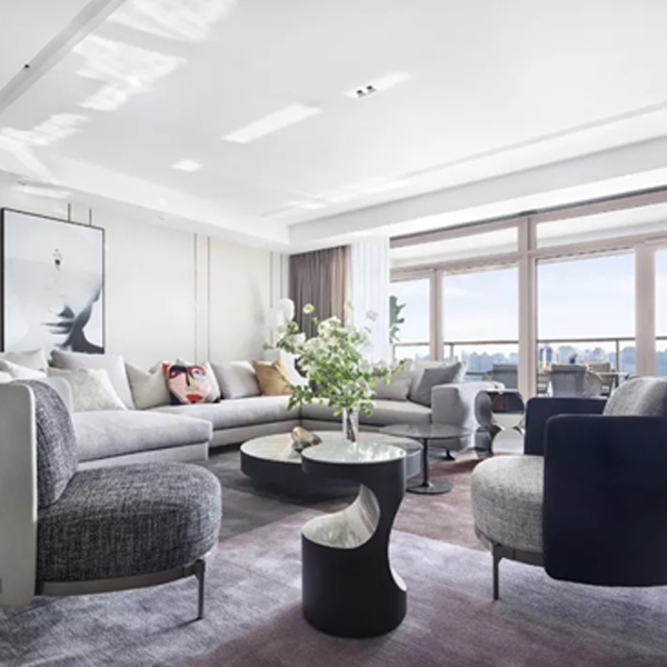 上海湯臣一品大平層：軒尼詩魚骨拼花地板